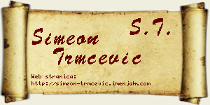 Simeon Trmčević vizit kartica